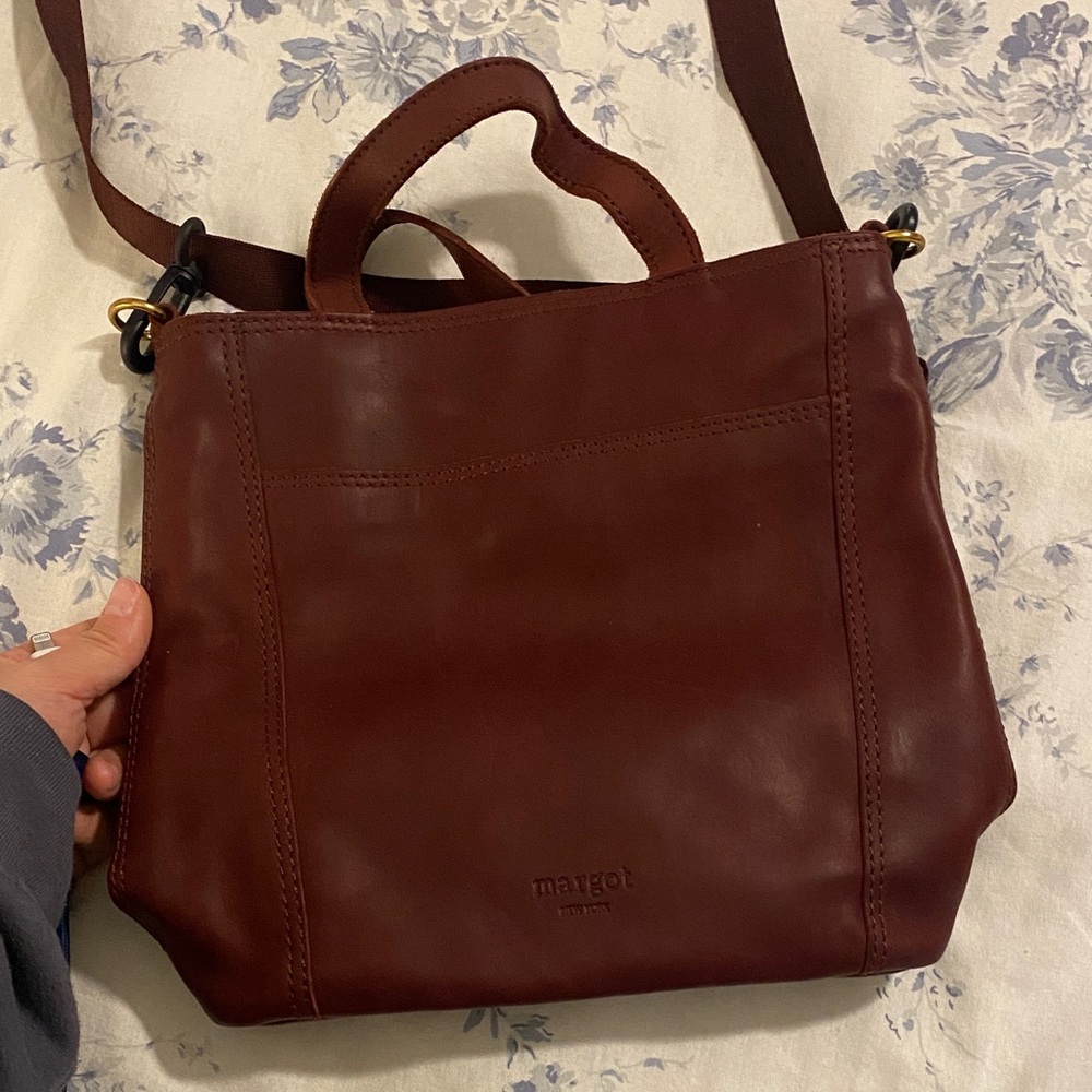 Margot Rich Burgundy Leather Shoulder Bag